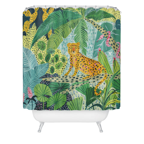 Ambers Textiles Jungle Leopard Shower Curtain