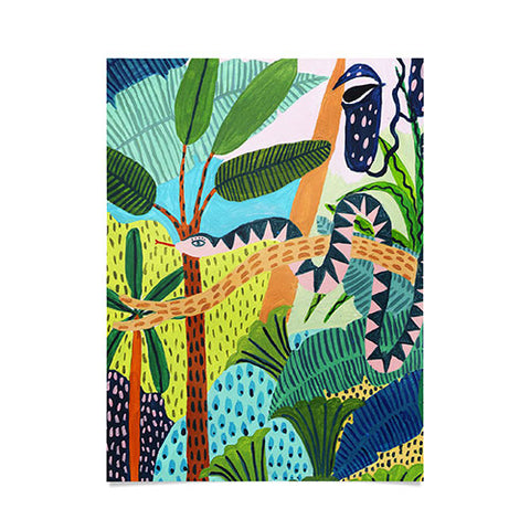 Ambers Textiles Jungle Snake Poster