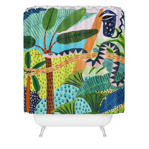 Ambers Textiles Jungle Snake Shower Curtain