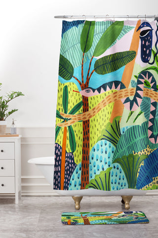 Ambers Textiles Jungle Snake Shower Curtain And Mat