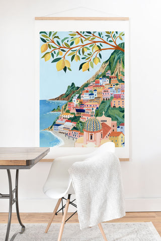 Ambers Textiles Positano Italy Art Print And Hanger