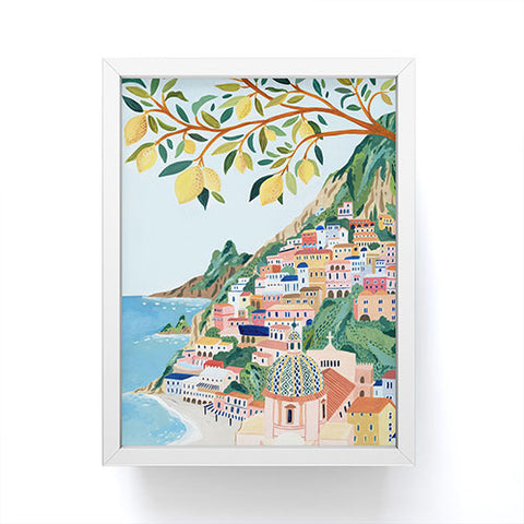 Ambers Textiles Positano Italy Framed Mini Art Print