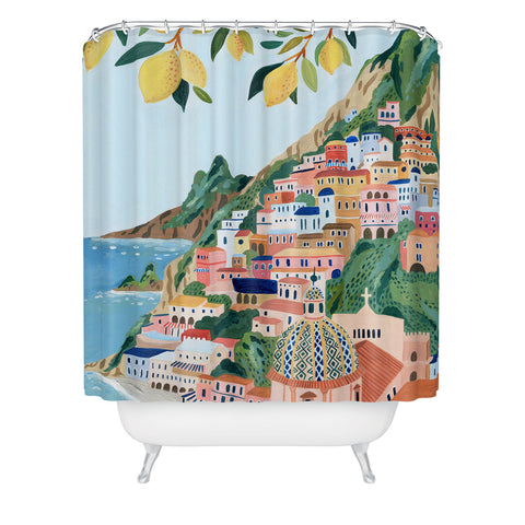 Ambers Textiles Positano Italy Shower Curtain