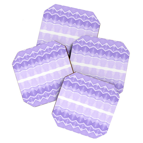 Amy Sia Agadir 3 Pastel Purple Coaster Set