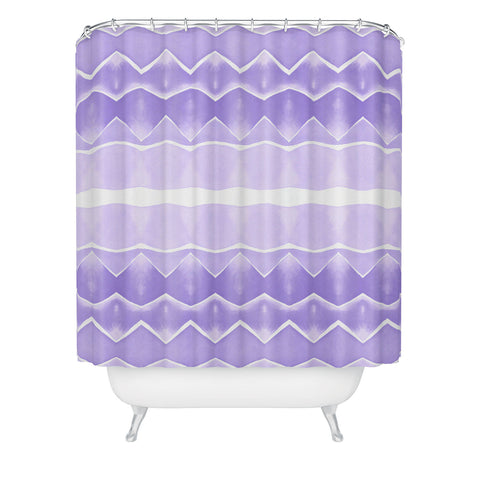 Amy Sia Agadir 3 Pastel Purple Shower Curtain