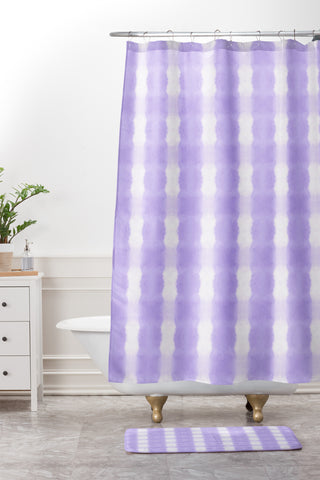 Amy Sia Agadir 5 Pastel Purple Shower Curtain And Mat