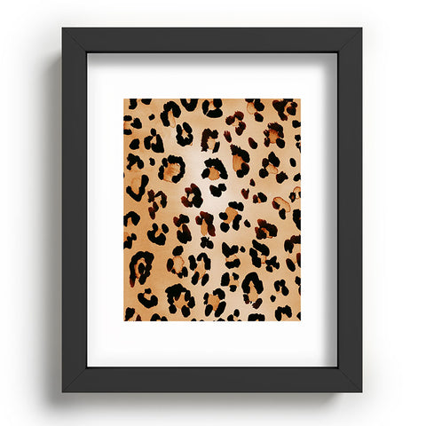 Amy Sia Animal Leopard Brown Recessed Framing Rectangle