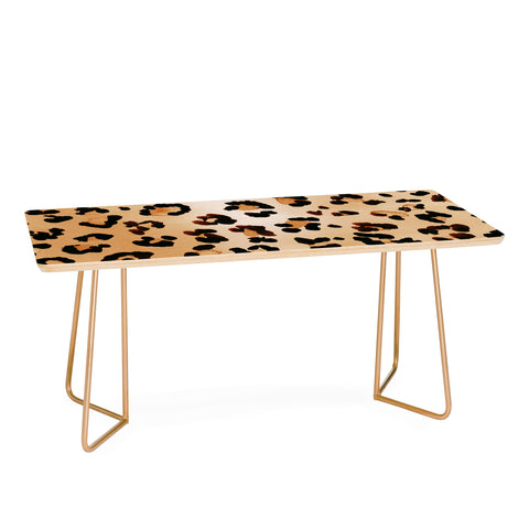 Amy Sia Animal Leopard Brown Coffee Table