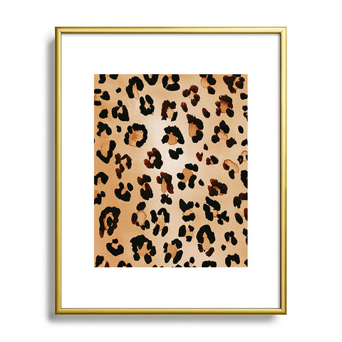 Amy Sia Animal Leopard Brown Metal Framed Art Print