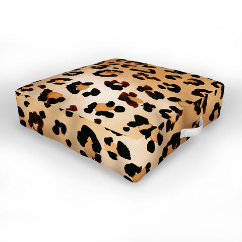 Amy Sia Animal Leopard Brown Outdoor Floor Cushion