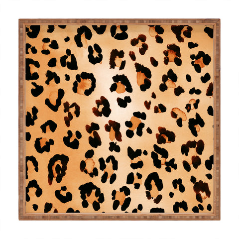Amy Sia Animal Leopard Brown Square Tray