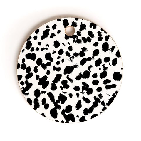 Amy Sia Animal Spot Black and White Cutting Board Round