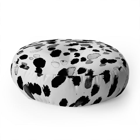 Amy Sia Animal Spot Gray Floor Pillow Round