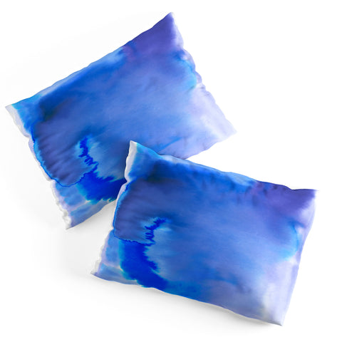 Amy Sia Aquarelle Blue Pillow Shams