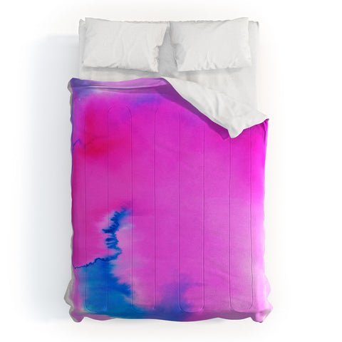 Amy Sia Aquarelle Hot Pink Comforter