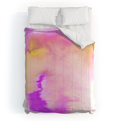 Amy Sia Aquarelle Pastel Peach Comforter