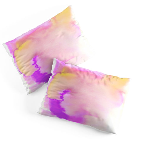 Amy Sia Aquarelle Pastel Peach Pillow Shams