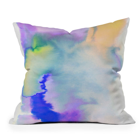 Amy Sia Aquarelle Pastel Throw Pillow