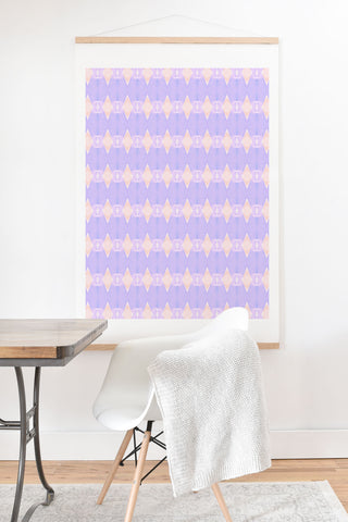 Amy Sia Art Deco Mini Triangle Light Purple Art Print And Hanger