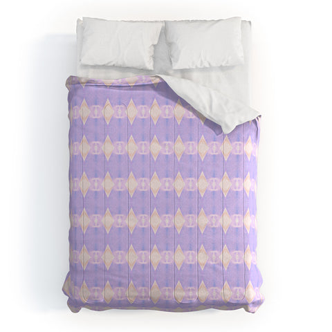 Amy Sia Art Deco Mini Triangle Light Purple Comforter