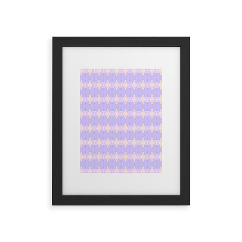 Amy Sia Art Deco Mini Triangle Light Purple Framed Art Print