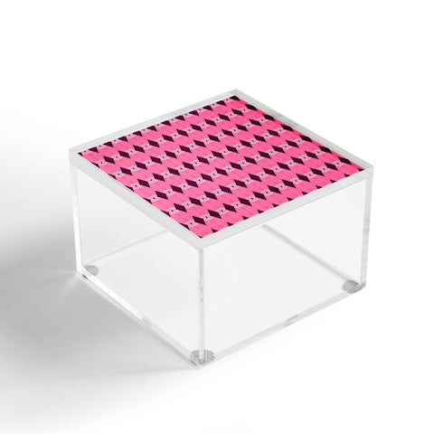 Amy Sia Art Deco Mini Triangle Pink Acrylic Box