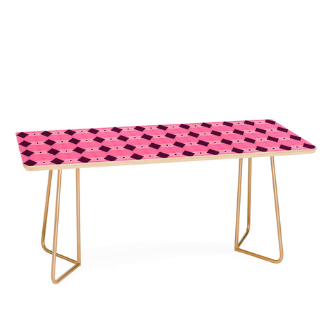 Amy Sia Art Deco Mini Triangle Pink Coffee Table