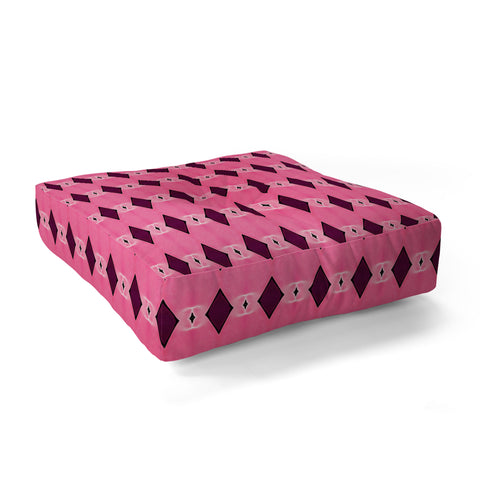 Amy Sia Art Deco Mini Triangle Pink Floor Pillow Square
