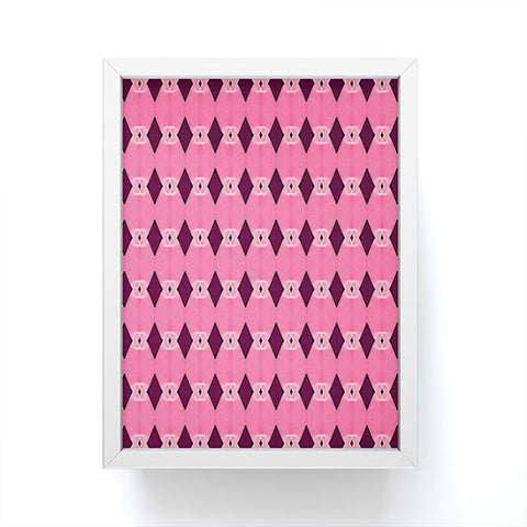 Amy Sia Art Deco Mini Triangle Pink Framed Mini Art Print