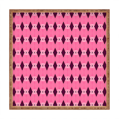 Amy Sia Art Deco Mini Triangle Pink Square Tray