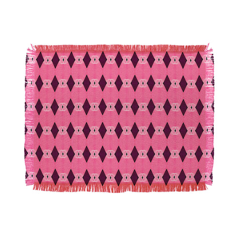 Amy Sia Art Deco Mini Triangle Pink Throw Blanket