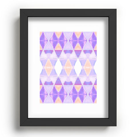 Amy Sia Art Deco Triangle Light Purple Recessed Framing Rectangle