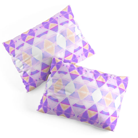 Amy Sia Art Deco Triangle Light Purple Pillow Shams