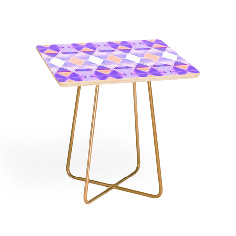 Amy Sia Art Deco Triangle Light Purple Side Table
