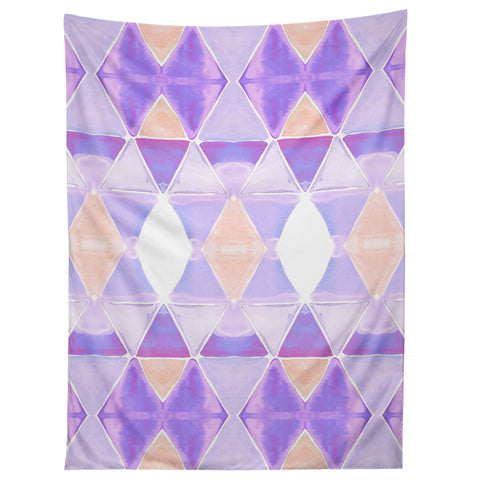 Amy Sia Art Deco Triangle Light Purple Tapestry