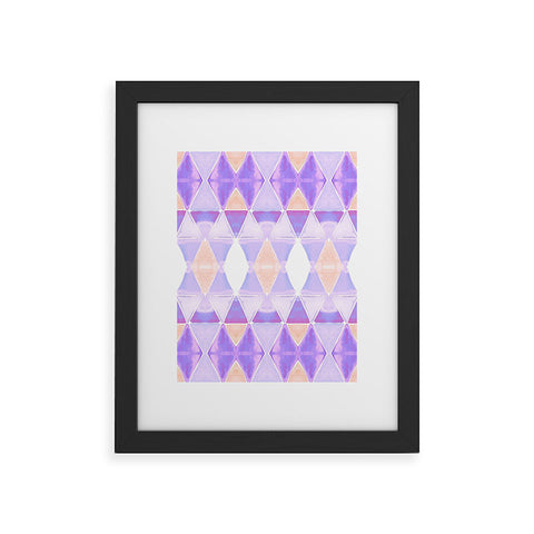 Amy Sia Art Deco Triangle Light Purple Framed Art Print