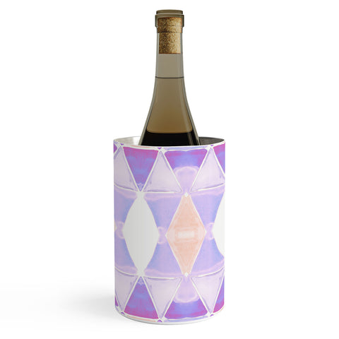 Amy Sia Art Deco Triangle Light Purple Wine Chiller