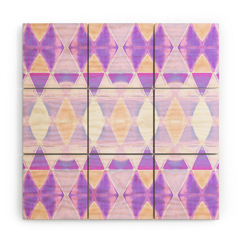 Amy Sia Art Deco Triangle Light Purple Wood Wall Mural