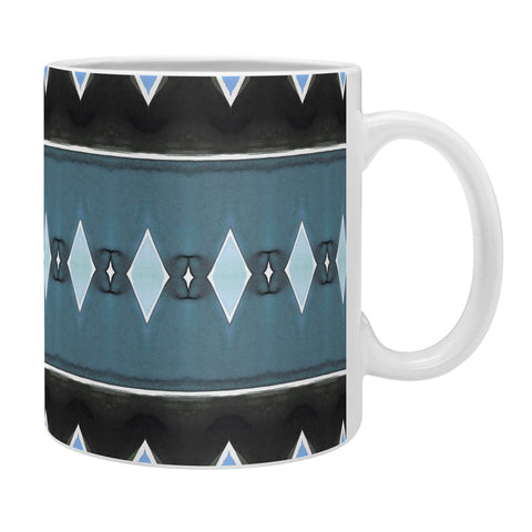 Amy Sia Art Deco Triangle Stripe Light Blue Coffee Mug