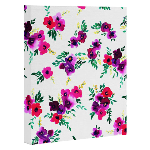 Amy Sia Ava Floral Pink Art Canvas