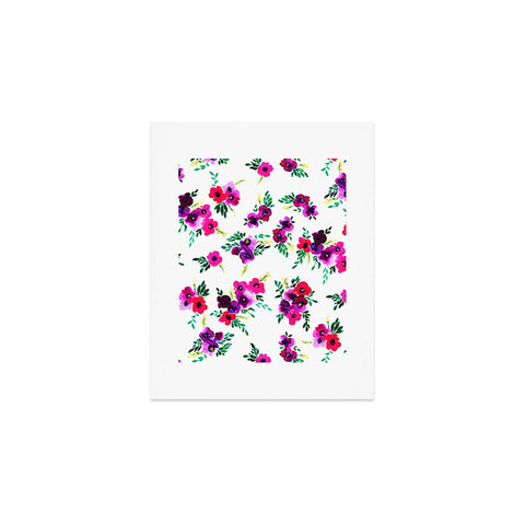 Amy Sia Ava Floral Pink Art Print