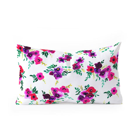 Amy Sia Ava Floral Pink Oblong Throw Pillow