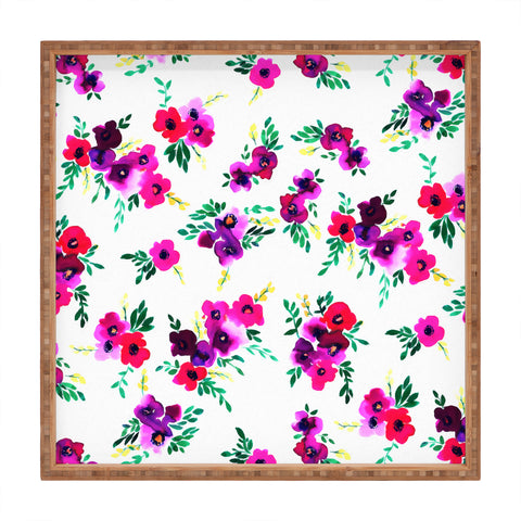 Amy Sia Ava Floral Pink Square Tray