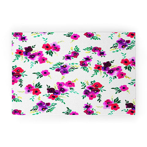 Amy Sia Ava Floral Pink Welcome Mat