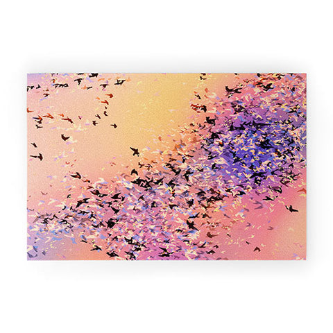 Amy Sia Birds of a Feather Pink Welcome Mat