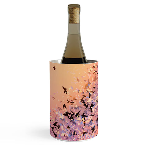 Amy Sia Birds of a Feather Pink Wine Chiller