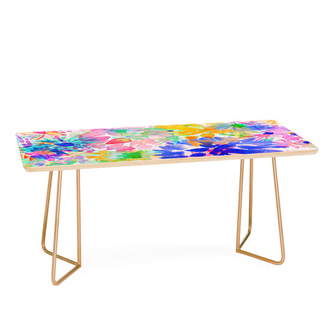 Amy Sia Bloom Blue Coffee Table