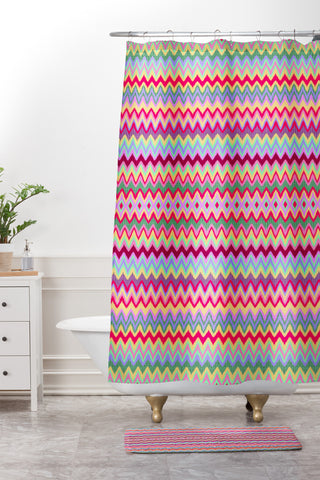 Amy Sia Chevron 1 Shower Curtain And Mat