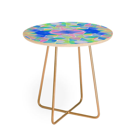 Amy Sia Chroma Blue Round Side Table