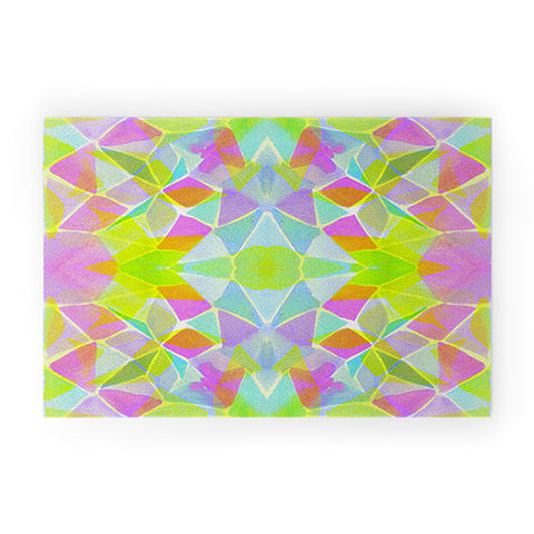 Amy Sia Chroma Lime Welcome Mat